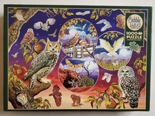 Cobble Hill 1000 Piece Jigsaw Puzzle Owl Magic Poster Included Complete!