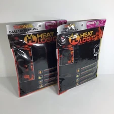 Woman’s Heat Logic Thermal Base Layer Set Black Size M Long Pants And Sleeves