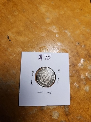 1870 Three Cent Nickel Coronet Head Coin - Picture 2 of 2