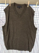 HART SCHAFFNER MARX Extra Fine Merino Wool VEST Charcoal Gray Heather XL