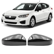 For 2017-2023 Subaru Impreza Exterior Side Wing Mirror Cover Cap Gloss Black