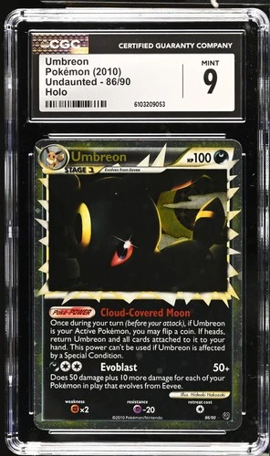 CGC 9 Umbreon 86/90 Holo Undaunted Pokémon Card