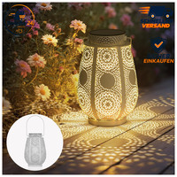 Solarlaterne Metall IP65 Wasserdicht 15LM LED HäNgend Stehend FüR Garten Deko