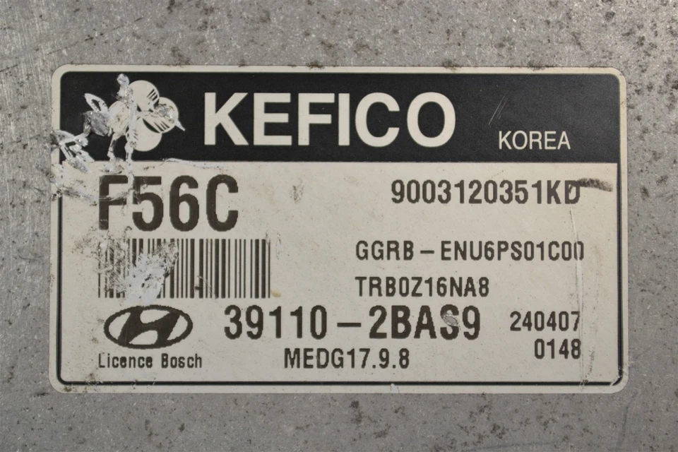 391102BAS9 Hyundai Accent 2012-2014 unidad de computadora de motor ECU 2B6 861 B8 Foto 3 de 4