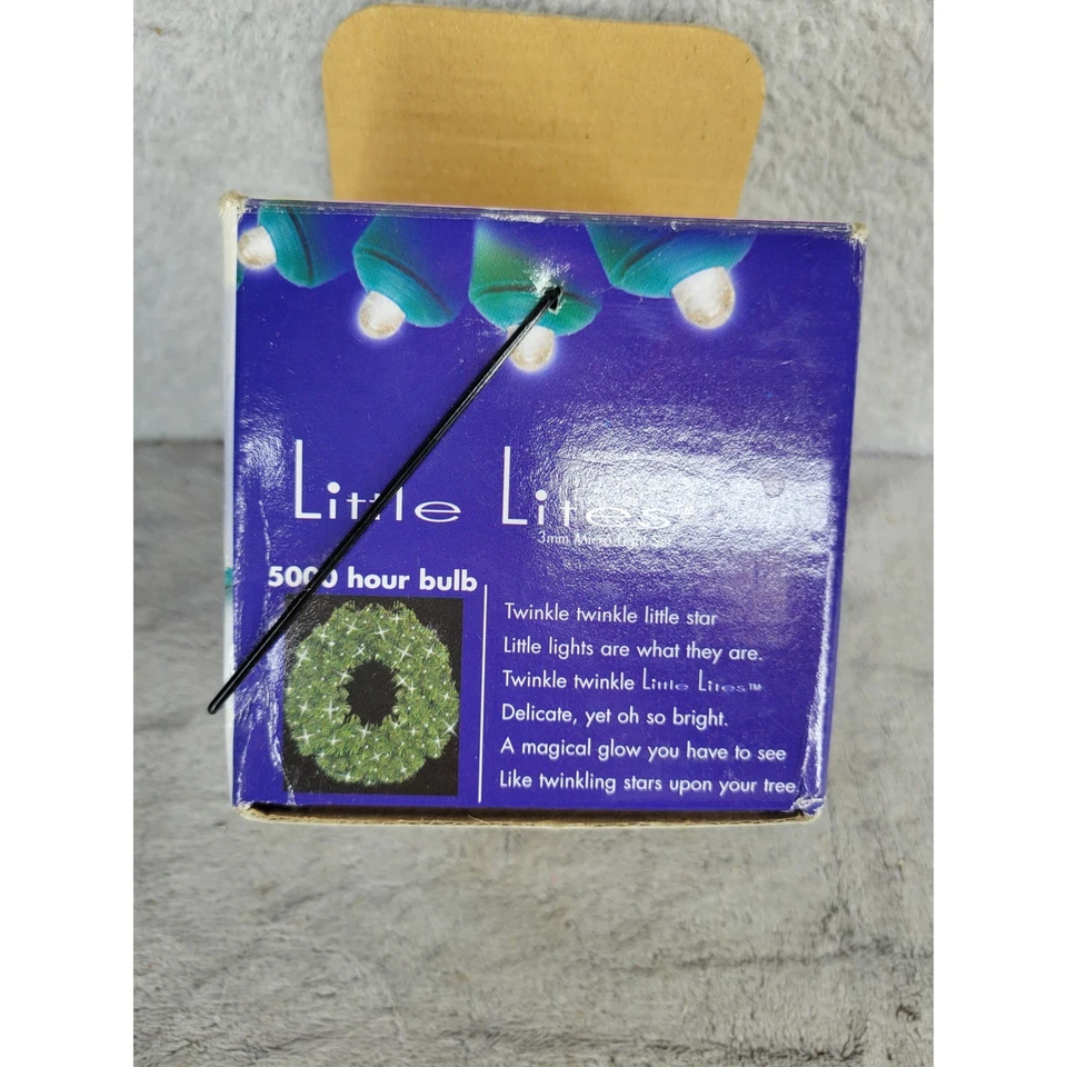 Mini luces transparentes Sylvania Little Lites 50 unidades cable verde interior exterior 17 pies Foto 4 de 4