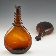 A Persian Glass Saddle Flask c1800
