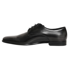 DOLCE & GABBANA Shoes Black Leather Men Derby Dress Formal EU46 / US13 980usd
