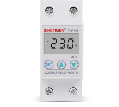 Voltage Protector Relay 230V DIN Rail LCD Adjustable Household Current Monitor