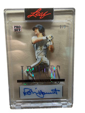2023 Leaf Pro Set Pure Legends Robin Yount, Silver, Autographed, 6/6, L-RY1, HOF