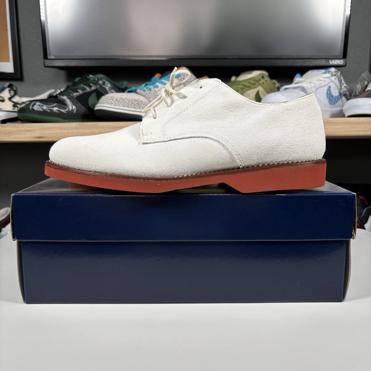 Ralph Lauren Men\'s White Suede Oxfords Polo Ralph Lauren Oxfords for Men Deals - New and used pre  main image 3
