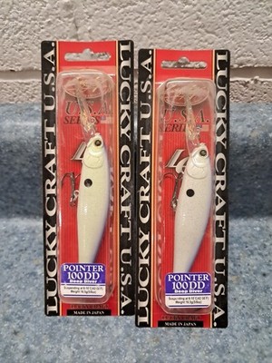 2 OG LUCKY CRAFT Pointer 100DD 5/8oz  100mm Luckycraft Suspending Jerkbait Rare!