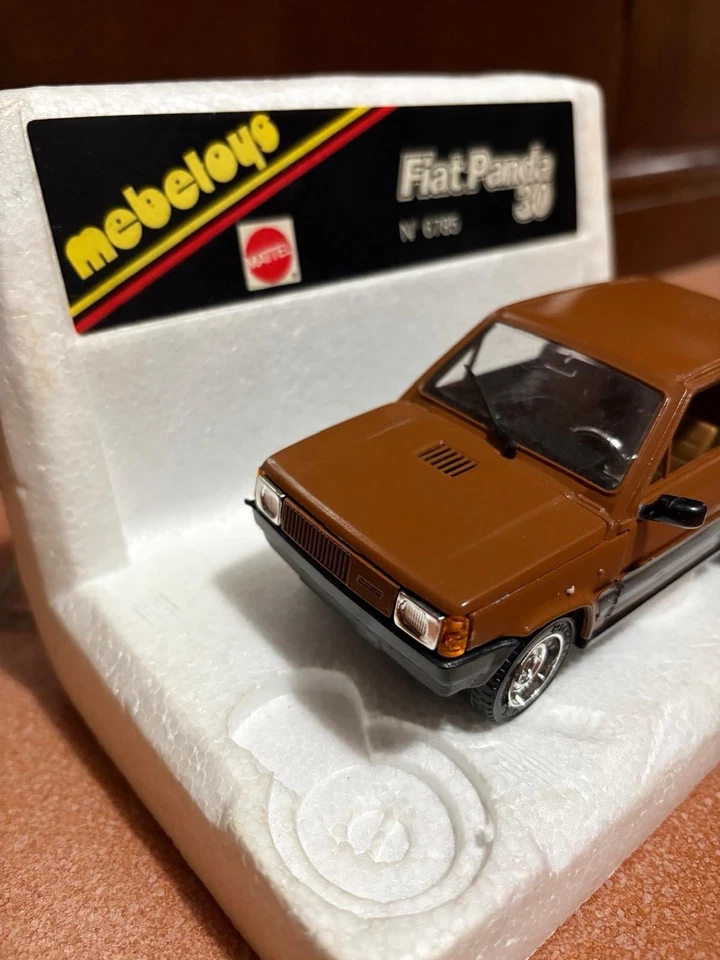 Fiat Panda 30 1/25 MEBETOYS MATTEL PERFETTA CON BASETTA ORIGINALE - Immagine 3 di 4