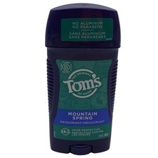 Tom  s of Maine Mountain Spring Deodorant Stick 2.8 oz Single New