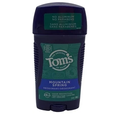 Tom’s of Maine Mountain Spring Deodorant Stick 2.8 oz Single New