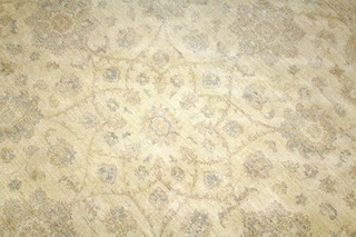 9X9 BEAUTIFUL VINTAGE HAND KNOTTED VEGETABLE DYE WOOL PALE PESHAWAR ROUND RUG