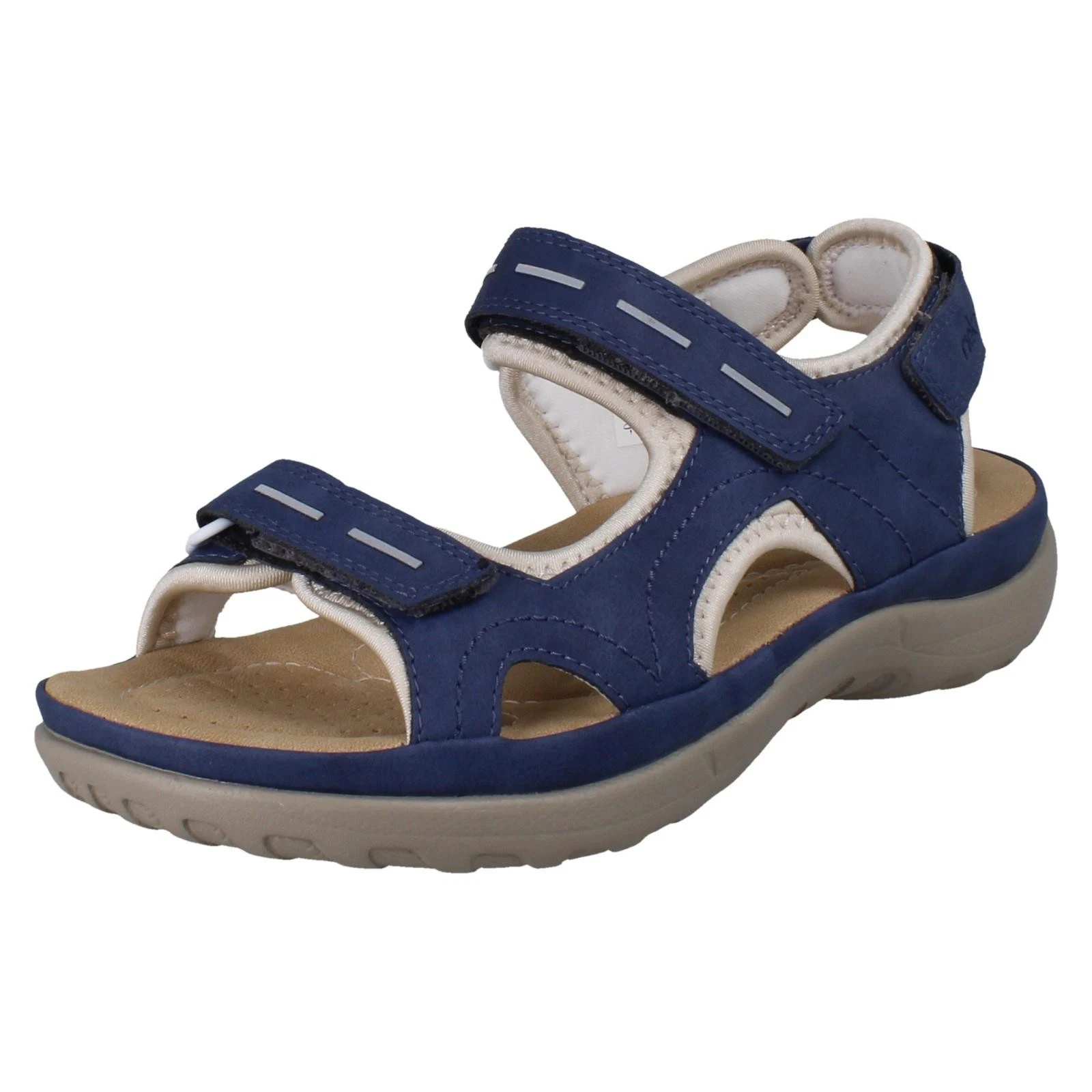 Ladies Rieker Cushioned Insole Hook And Loop Sports Sandals "64856"