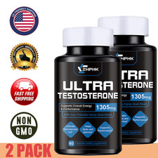  2 Packs Testosterone Booster - Increase Energy Improve Muscle Strength  Growth