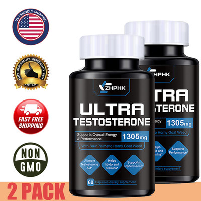 Testosterone Booster Capsules - Increase Energy Improve Muscle Strength & Growth