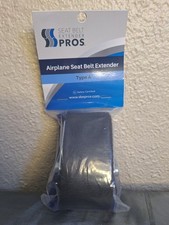 Seat Belt Pros Airplane Seat Belt Extender Adjustable Type A With Carrycase Blue