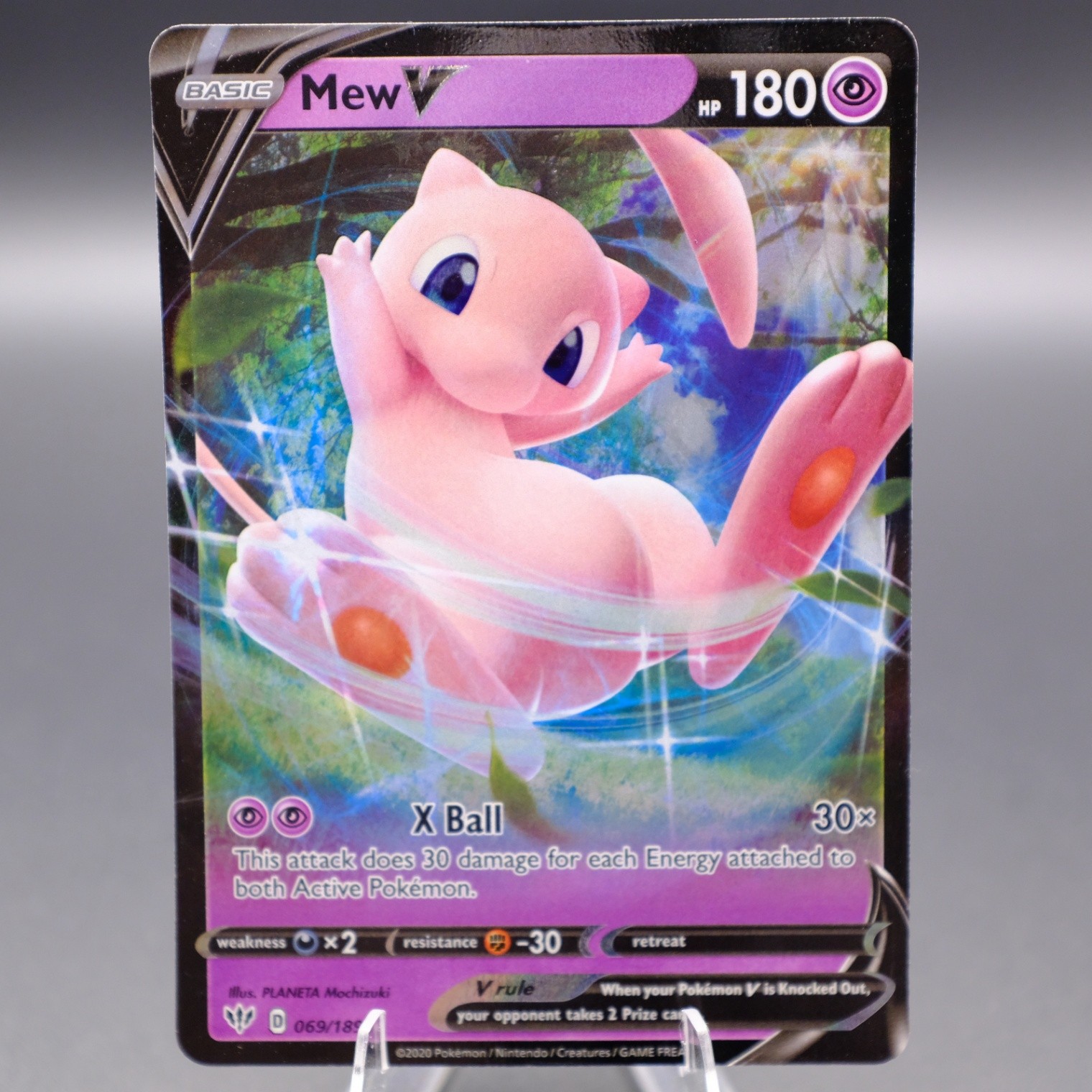 Mew V 069/189 Ultra Rare SWSH03: Darkness Ablaze Pokemon TCG NM