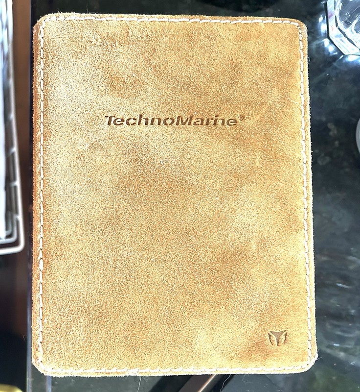 Vintage TechnoMarine Watch Presentation Box Suede 80’s-90’s Tool & Watch Band