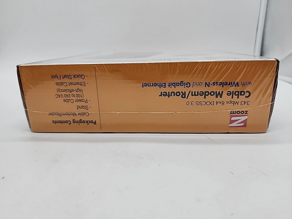 ZOOM 343 Mbps 8x4 DOCSIS 3.0 Cable Modem ROUTER With Wirreless-N and Gigabit - Image 3 of 4