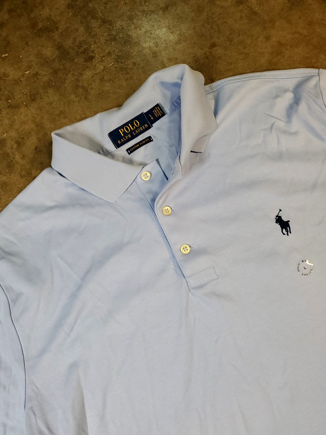 Polo Ralph Lauren Classic Fit Light Blue Soft Jersey Short Sleeve Shirt