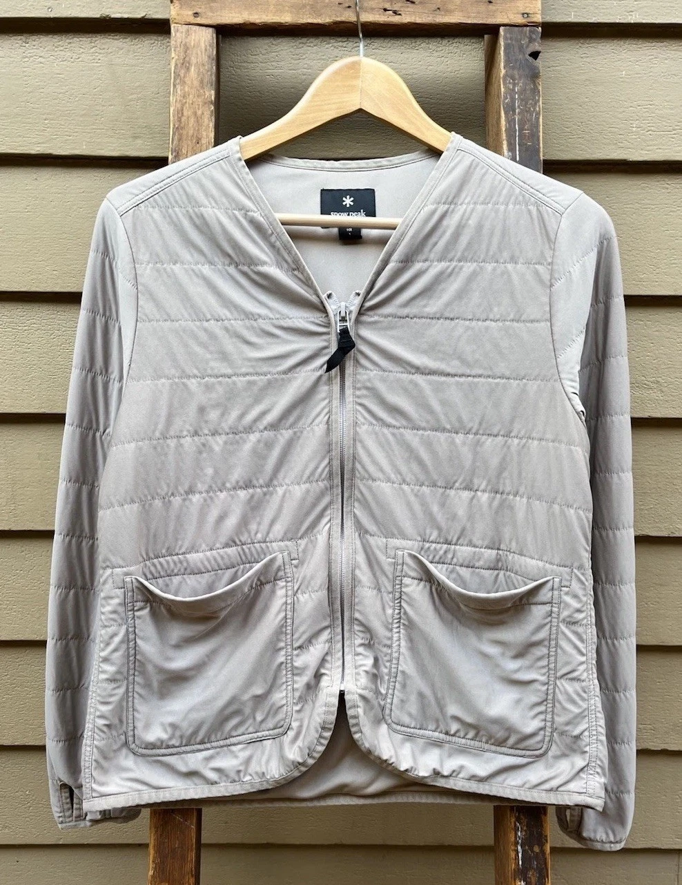 Snow Peak Quilted Liner Puffer Jacket Wmns Sz 1 Gray Full Zip