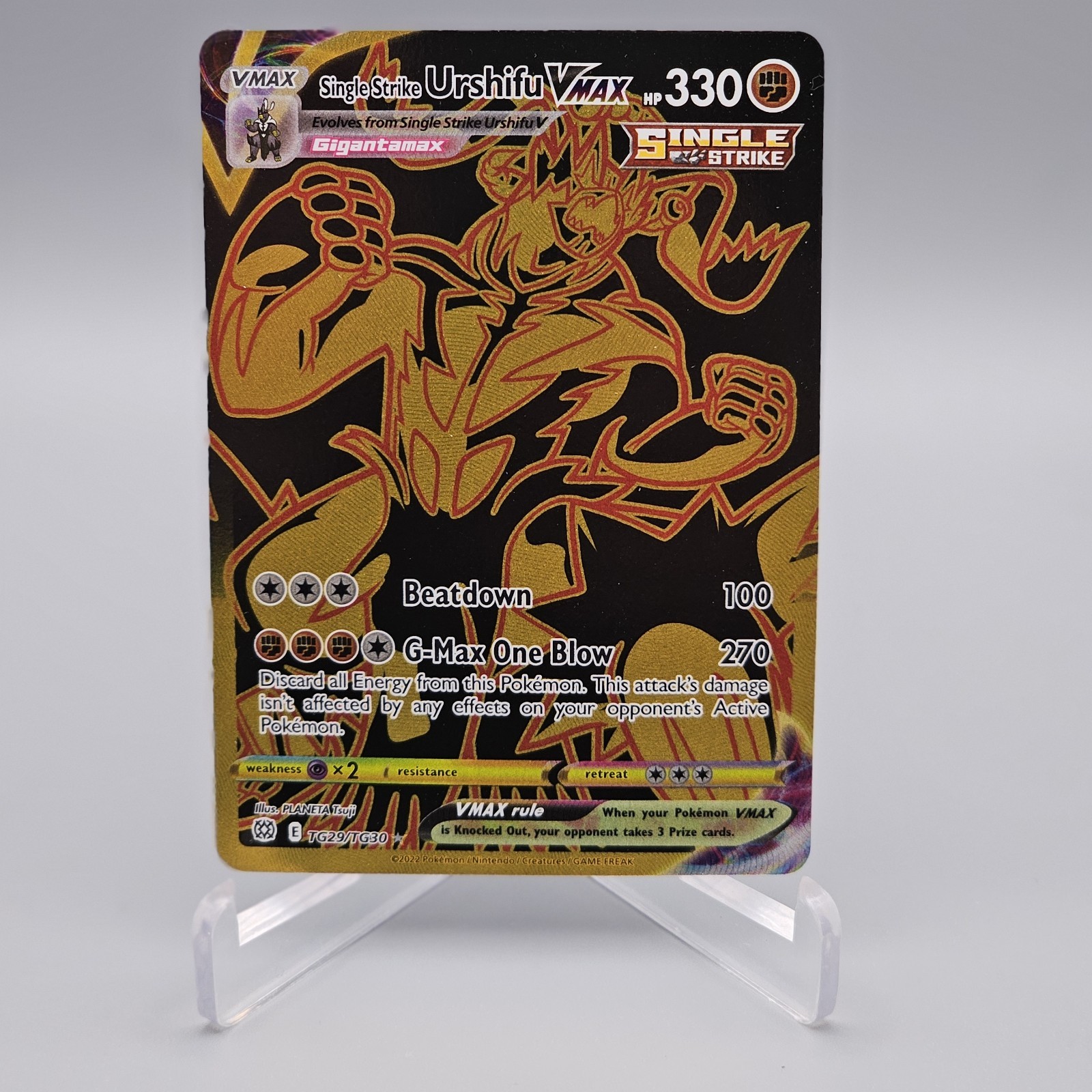 Pokémon Single Strike Urshifu VMAX TG29 Brilliant Stars Trainer Gallery Secret