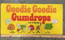 Baskin Robbins ice cream 1978 GOODIE GUMDROPS candy store display sign poster