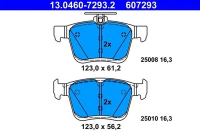 Plaquettes de frein 13.0460-7293.2 ATE pour SEAT VW AUDI SKODA CUPRA - Photo 1/4