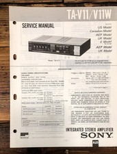 Sony TA-V11 TA-V11W Amplifier Service Manual Original 