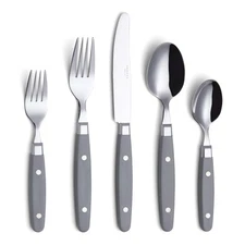 ANNOVA Silverware Set Stainless Steel Cutlery Color Handle With Rivet/Retro F...