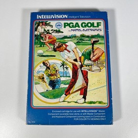 Vintage Lot of 5 Mattel Intellivision Games NFL, Golf, Racing, Space & Skiing