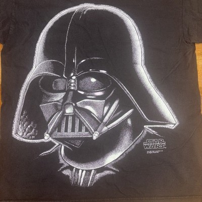 VINTAGE Star Wars Darth Vader Lee Shirt Large Black 1995 Lucas