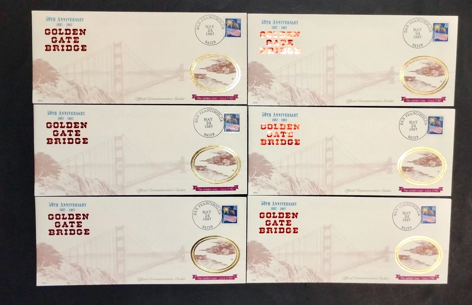 6 - USPS First Day Collectable Official 1987 Golden Gate Bridge 50th Anniversary - Image 4 of 4