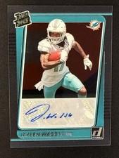 2021 Panini Clearly Donruss - Rated Rookie Jaylen Waddle #64 Autographs (AU, RC)