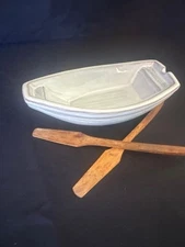 Nittsjo Keramik Row Boat w/ Oars  Ceramic Serving Dish