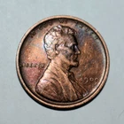 114y. A 1909 P LINCOLN CENT 1st YR STRUCK EF - RED - TONED