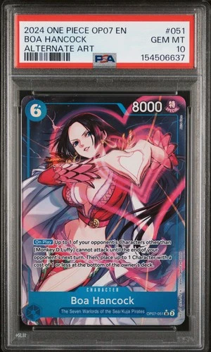 2024 ONE PIECE OP07-500 YEARS IN THE FUTURE ALTERNATE ART BOA HANCOCK PSA 10