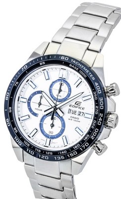 C*e様 CASIO EDIFICE CW5537 時計 Casio Edifice Chronograph Silver Dial Quartz 100M EFR-574DE-7AV