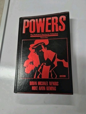 POWERS VOLUME ONE  DEFINITIVE HARD COVER. SIGNED COPY. MIKE AVON OEMING. BENDIS