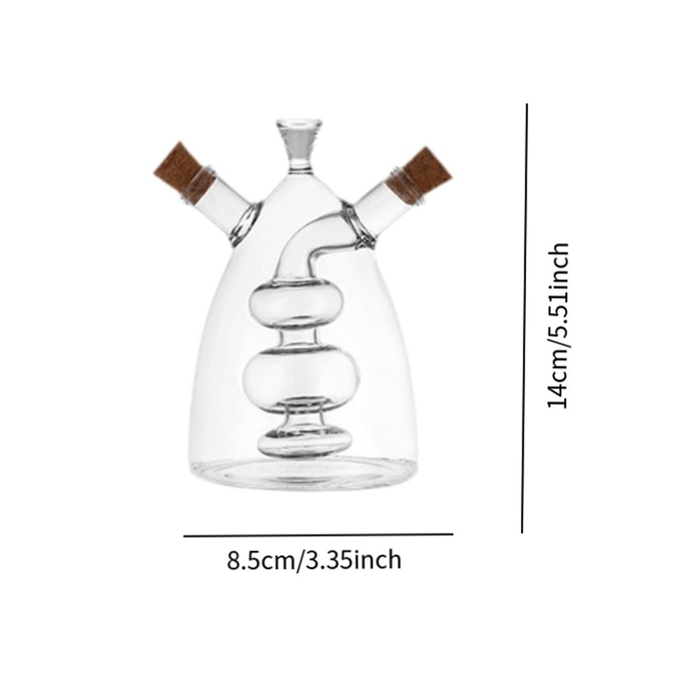 Olivenöl- & Essigspender Aus Glas - 380ml Ohne Trichter, Spülmaschinenfest & Tropffrei