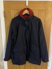 Mens Navy Blue Gill Fleece Lined Sailing Coat Size Small