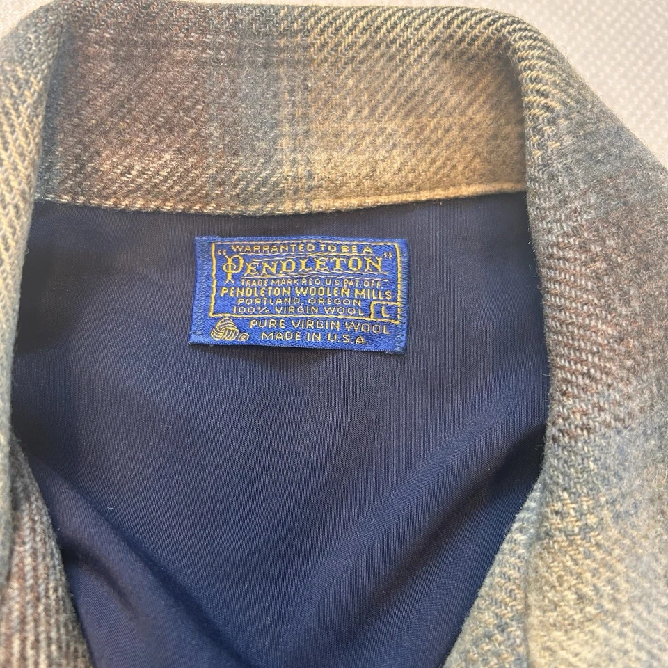 Chaqueta Cruiser Mackinaw de Lana Pendleton Años 70 De Colección Para Hombre Grande A Cuadros Hecha en EE. UU. Foto 3 de 4
