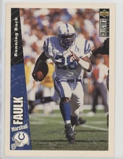 1996 Upper Deck Collector's Choice 5x7 Jumbos Marshall Faulk #S4 HOF