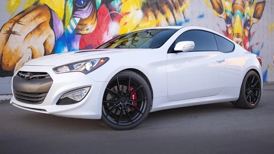 F19x8/R19x9.5" Staggered TSW Wheels Neptune Semi Gloss Black Rotary Forged (S02) Foto 3 de 4