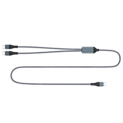 1 to 2 Type C Charging Cord PD100W Intelligent Power Delivery Design 130CM