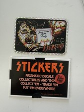 NIGHT OF THE DEMONS 1980's Prismatic VENDING MACHINE STICKER CARD Mint w/ Sleeve