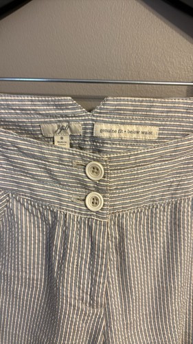 Pantalones a rayas J.Jill ajuste genuino debajo de la cintura. Seersucker. Talla 8 - Imagen 3 de 10